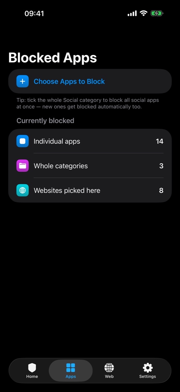 Blocked apps
